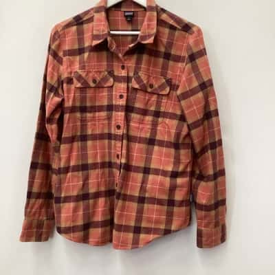 Patagonia Womens  Size L Long Sleeve Shirt Checked / Multicoloured 