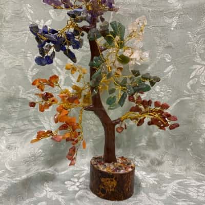 Seven Chakra Healing Gemstone Bonsai Money Tree