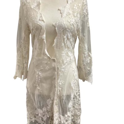 Arnhem light lace cover coat  Size 10 Cream / White 