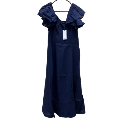 City Chic Navy Blue Short Sleeve Maxi Dress Size 12 *New*