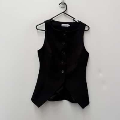 Atmos&Here Black Long Line Vest - Size 8 