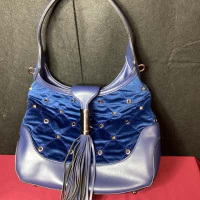  Vera May Velvet and Leather handbag