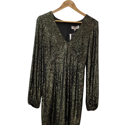 Pasduchas Womens  Size 14 Mini Dress Black  / Gold 