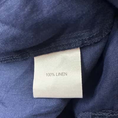Marco Polo Womens Size 22 Linen Shorts Blue BNWT 