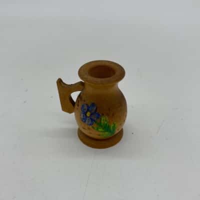 Mini wooden flower pattern vase [S#2]