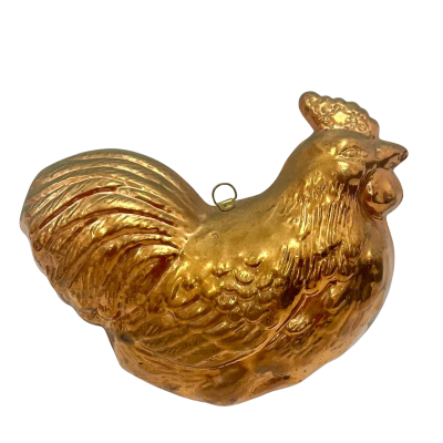 Vintage Rustic Brass Coloured Chicken Wall hanging