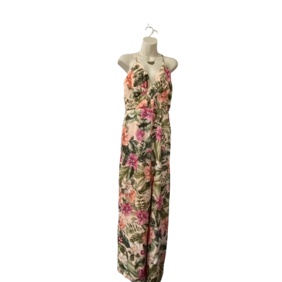 Sheike Orange Floral Jumpsuit Size 12