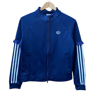 Adidas Navy Blue Ruffle Detail Jacket Size 8