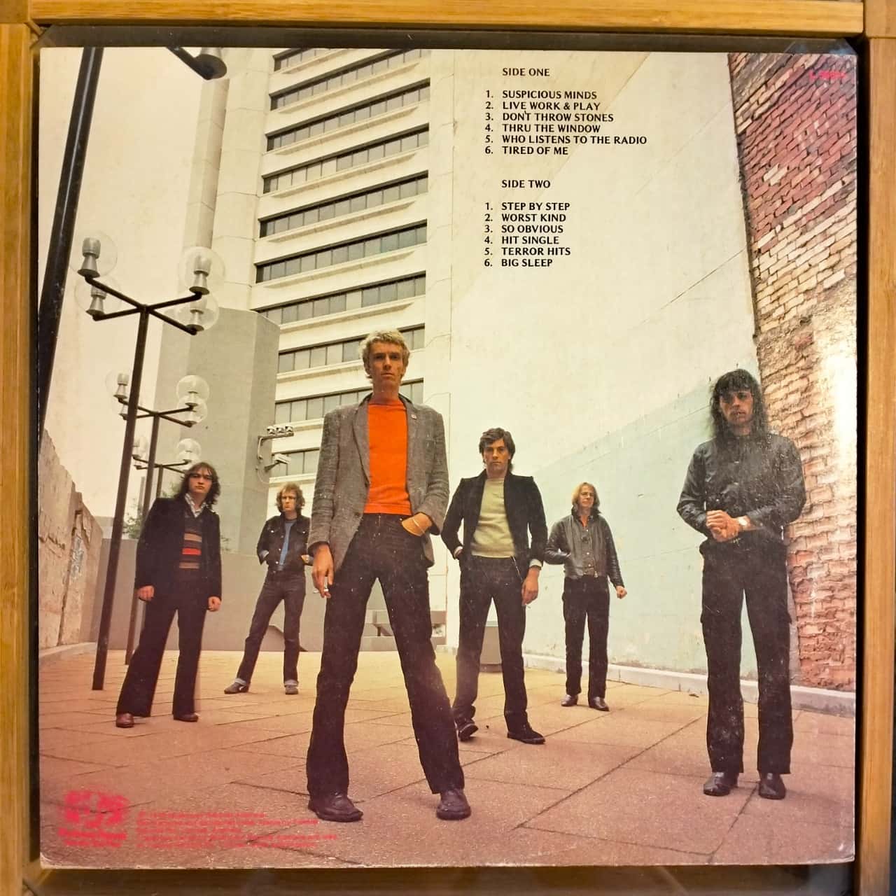 The Sports Don't Throw Stones. Mushroom Records. L36844. Pressed in