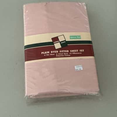 Coming home brand qoueen size plain dyed fitted sheet sed