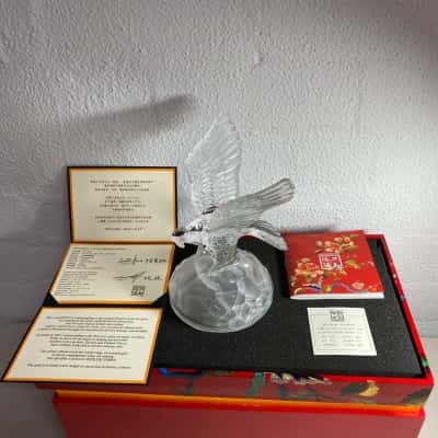 Crystal Glass Bald Eagle Figurine 24% PbO