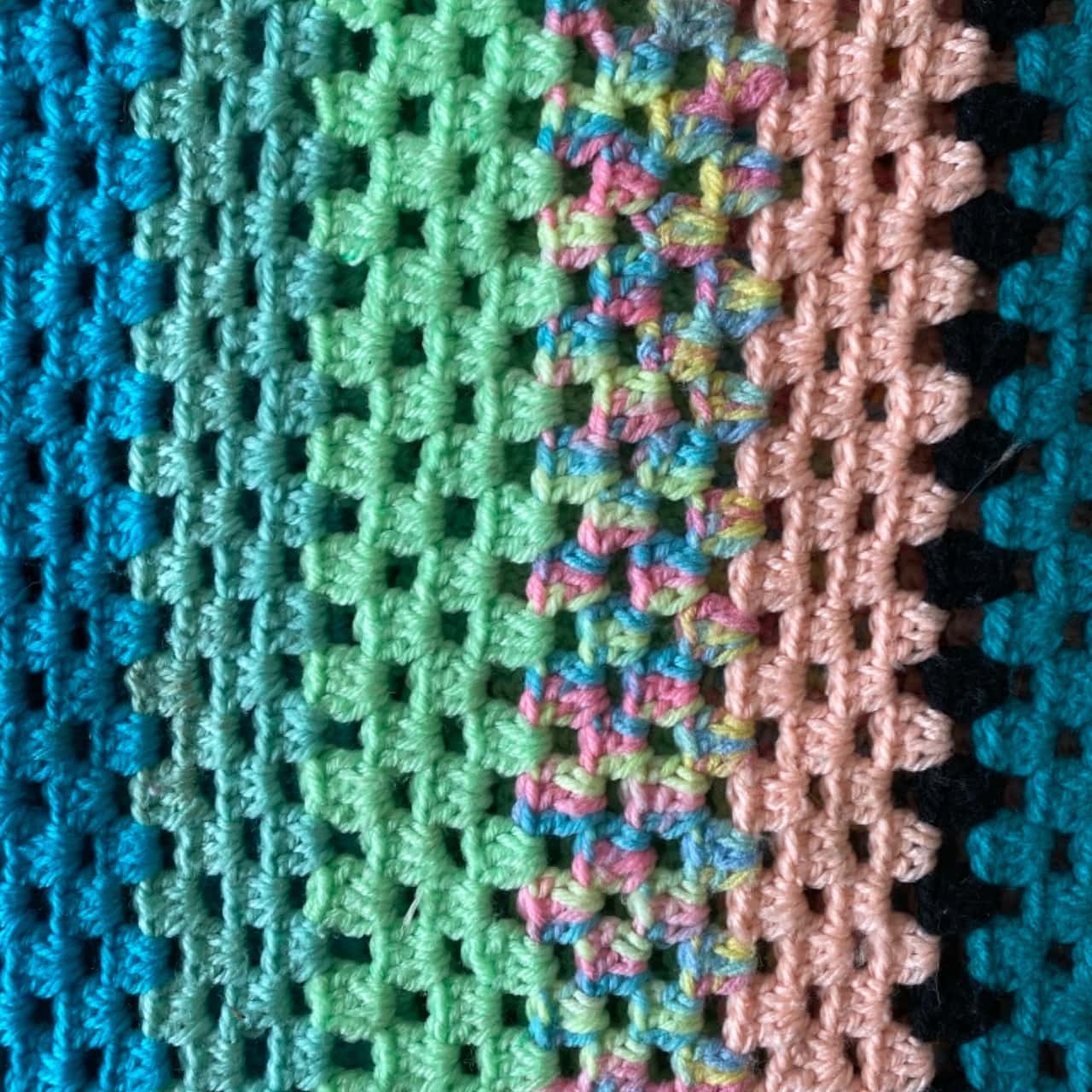Handmade Retro Crochet Throw Rug 160cm x 140cm(s)