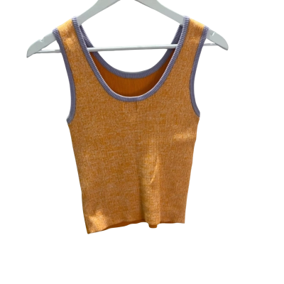 Gorman Womens  Size 8 Sleeveless Top / V-Neck Top Orange 