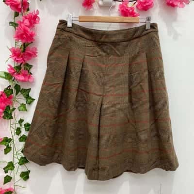 With Jean Womens Lulu Shorts Size M Brown / Checked 