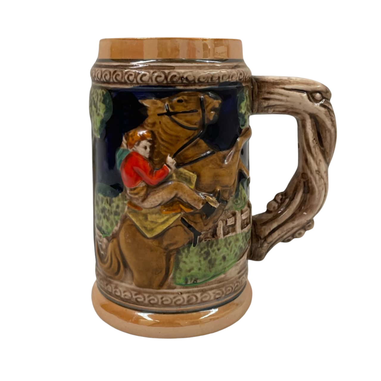 Vintage Japanese Beer Stein 14cm tall 9cm diameter(s)