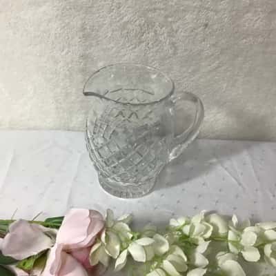 Large Decorative Diamond Cut Glass Pitcher