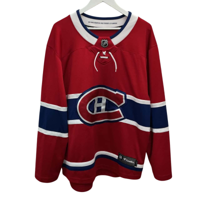 Montreal Canadian Fanatics Hockey Jersey Mens Size L - Red/ Blue / White 