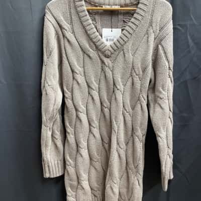 Atmos&Here Womens Size 8 Nicky Cable Knit Mini Dress