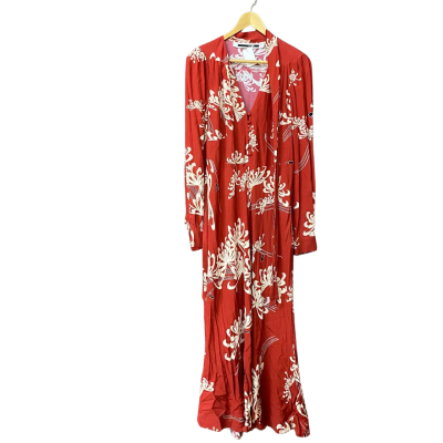 McQ by Alexander McQueen Womens Size 40 Red Floral Maxi Dress 