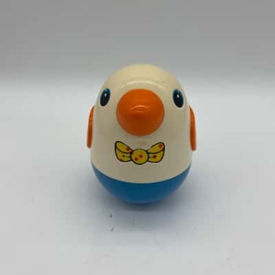 Vintage Playskool Chime Bells Penguin Bird Roly Poly Weeble Wobble bird toy [B#03] 