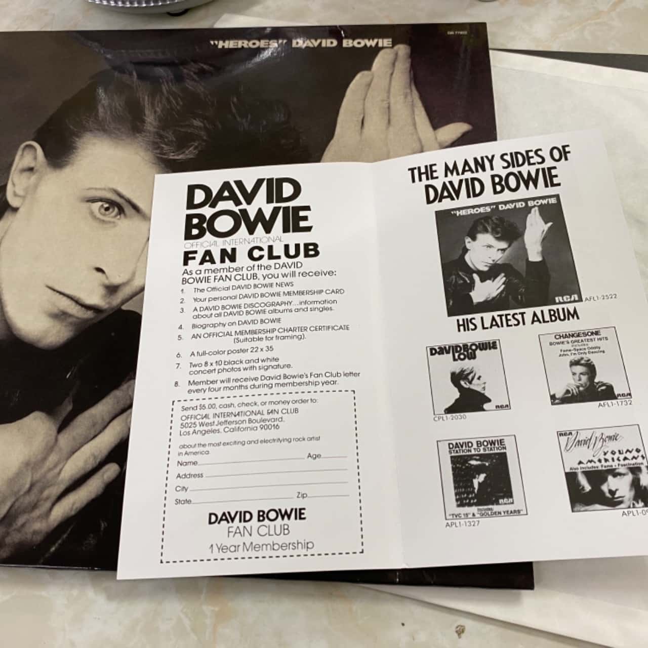 David Bowie Heroes LP 1977(s) - Used Very Good | Salvos Stores