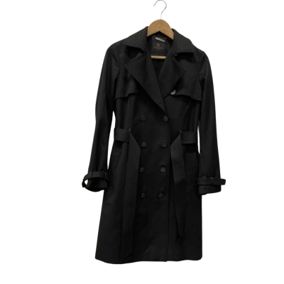 David Lawrence Womens  Size 10 Trench Coat Black  