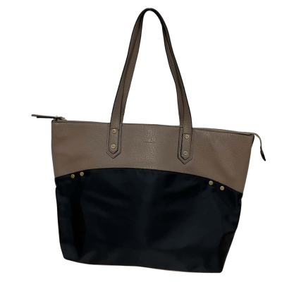  Travanti Womens Tote Bag Beige / Black  