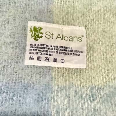 St Albans Made In Australia Pure Mohair Pile Throw 