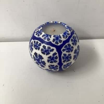 Indigo lace handcrafted pure wax scented ball candle