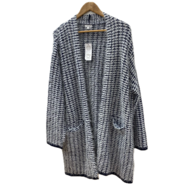 W.Lane Womens Cardigan Size XXL Blue / White 