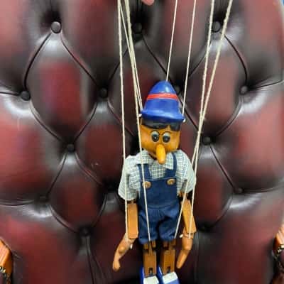 Vintage Pinocchio Marionette Puppet on Strings