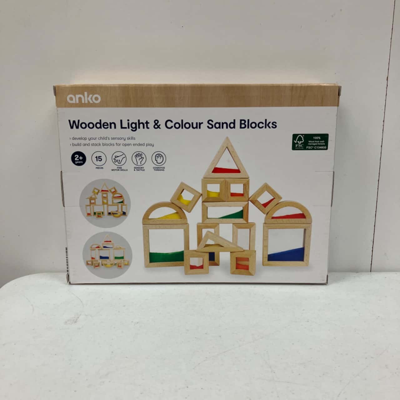 Anko Wooden Light & Colour Sand Blocks NEW(s)