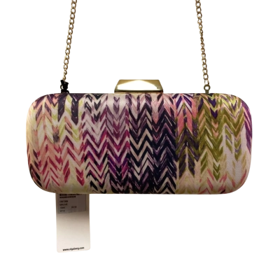 Olga Berg Womens Clutch Multicoloured / Pink  / Yellow 
