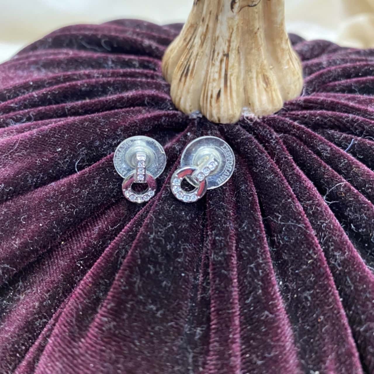 Swarovski Women’s Circle Stud Earrings Silver