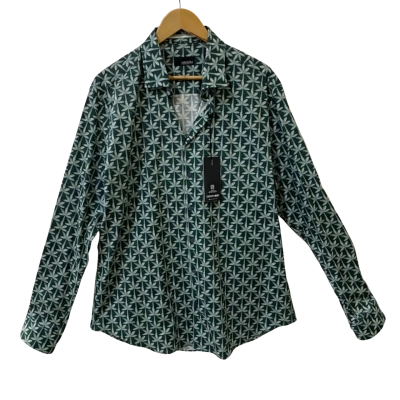 Gibson Mens  Size 44 Long Sleeve Shirt Green 