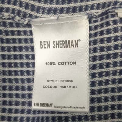 Ben Sherman Mens Blue / Patterned Jumper Size M 