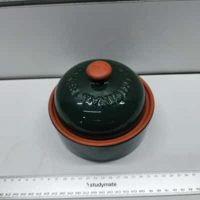 Green and Terracotta Glazed Ceramic Cheese Baker Maxwell and Williams 