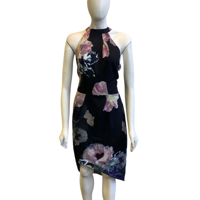 Cooper St Women's Size 16 Sleeveless Midi Dress Black Floral 