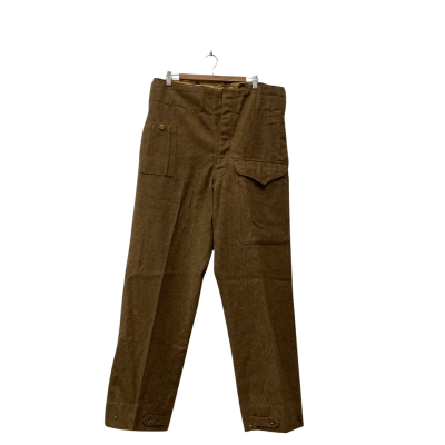 Vintage Mens  ww2 military pants Size L Cargo Pants Brown 