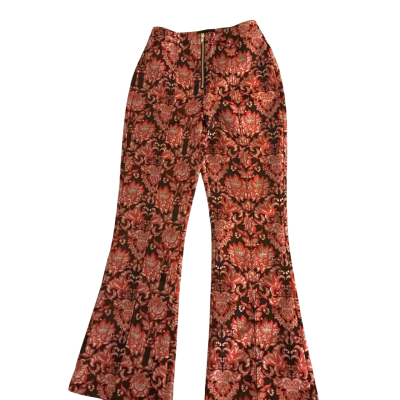  Womens  Size 10 Flared Pants Brown / Multicoloured / Red 