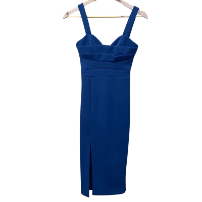 Mossman Navy Blue Layered Cocktail Dress Size 6