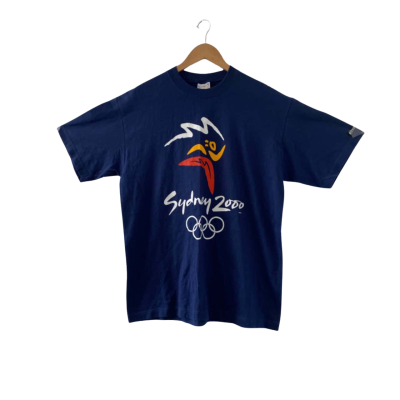 Bonds Unisex Sydney 2000 Olympic T-Shirt Size L Blue 