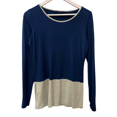 Hugo Boss Black/Camel Brown Contrast Top Size S