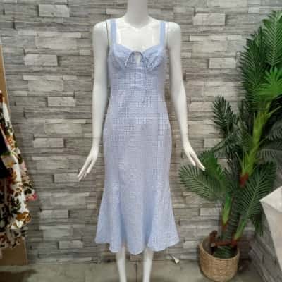 BNWT Sweet Pot Womens Size 12 Casual Dress Blue / Striped / White 