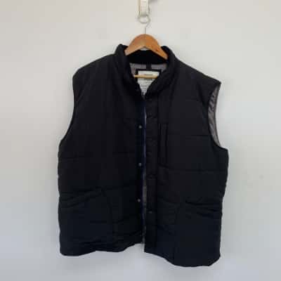 Rivers Black Grey Puffer Vest Jacket  Size XXXL 