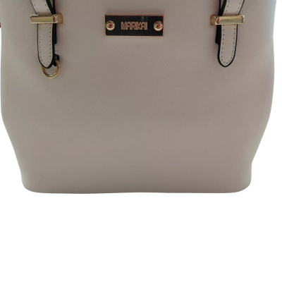 Markai Womens Handbag White And Wallet 