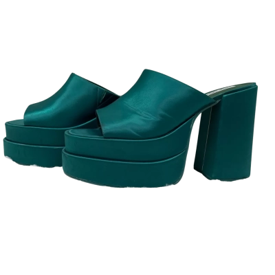 Steve Madden Green Platforms size 11