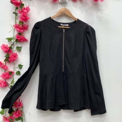 Mossman Womens  Size 12 Top Black  