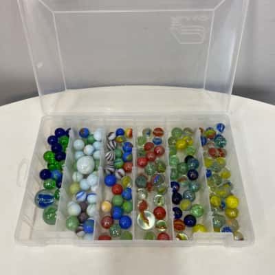 Tub of Assorted Marbles 