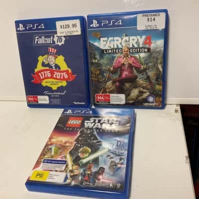 3 PS4 Games Stars Wars The Skywalker Saga, Fallout 76 And Farcry 4